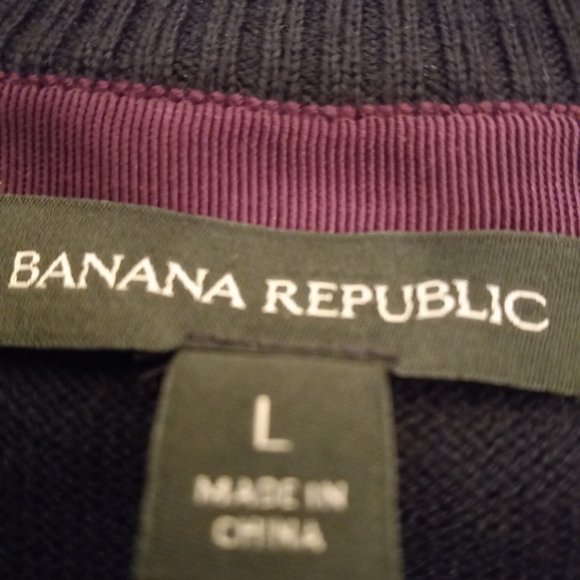 Men's Banana Republic Merino Wool Zip Up Sweater Size L - Picture 11 of 11